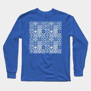 Blue Portuguese Tile Long Sleeve T-Shirt